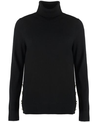 MICHAEL Michael Kors Wool Turtleneck Sweater - Black