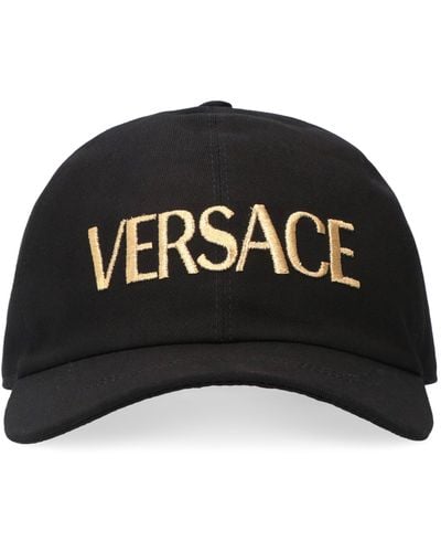 Versace Cappello da baseball con logo ricamato - Nero