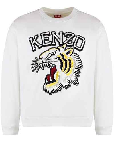 KENZO Cotton Crew-neck Sweatshirt - White