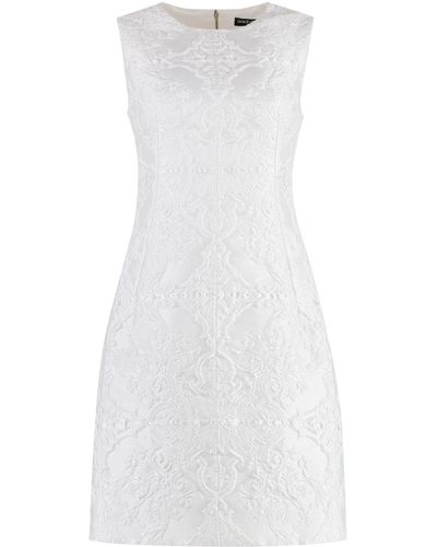 Dolce & Gabbana Jacquard Dress - White