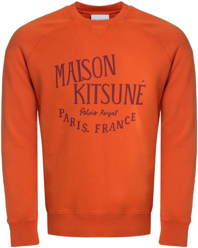 Maison Kitsuné Cotton Crew-neck Sweatshirt - Orange