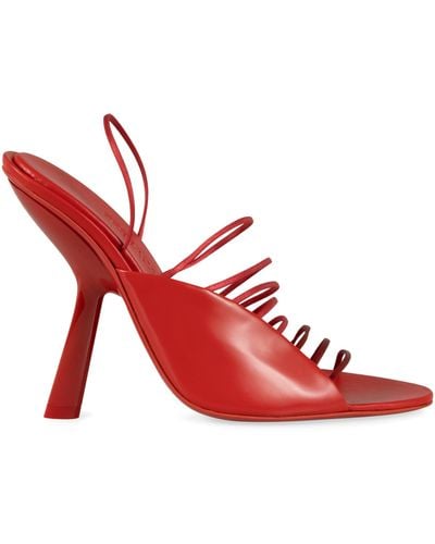 Ferragamo Leather Sandals - Red