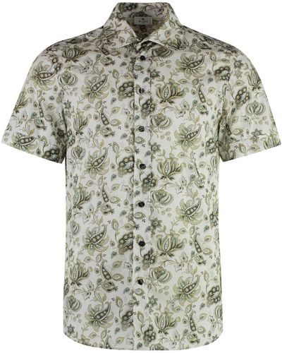 Etro Camicia in cotone stampato - Verde
