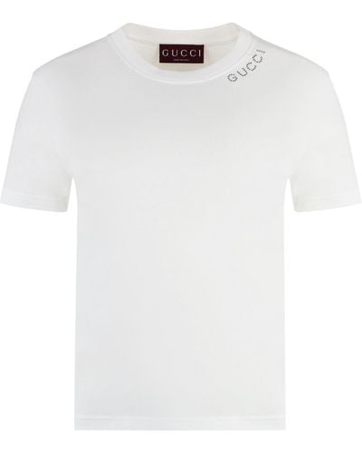 Gucci T-shirt girocollo in cotone - Bianco