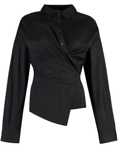 DIESEL C-Siz-N1 Cotton Shirt - Black