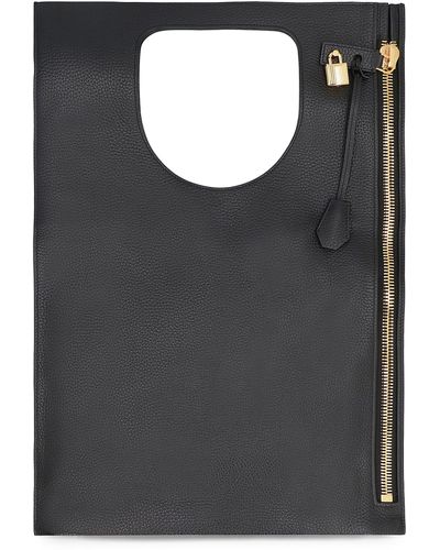 Tom Ford Alix Leather Tote - Black