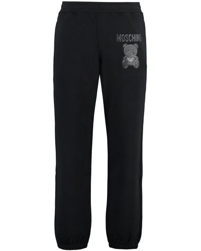 Moschino Logo Detail Cotton Track-pants - Black