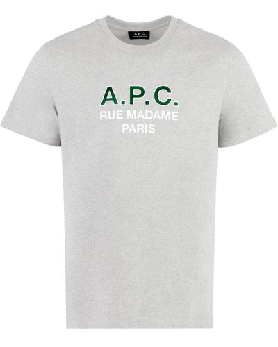 A.P.C. T-shirt girocollo Madame in cotone - Grigio