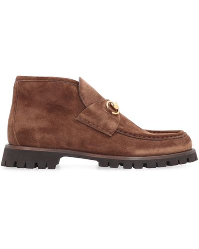 Gucci Horsebit Ankle Boot - Brown