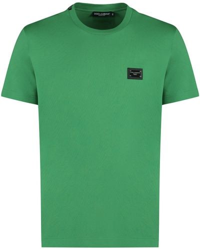 Dolce & Gabbana Cotton Crew-neck T-shirt - Green