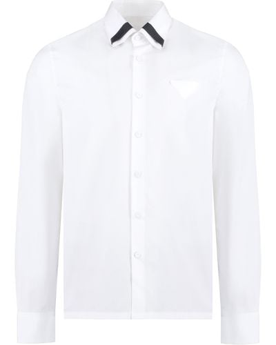 Prada Camicia con applicazione - Bianco