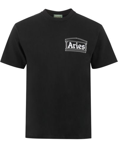 Aries T-shirt in cotone con stampa - Nero