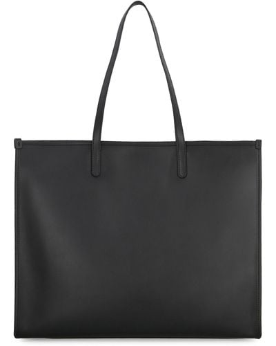 Dolce & Gabbana Smooth Leather Tote Bag - Black