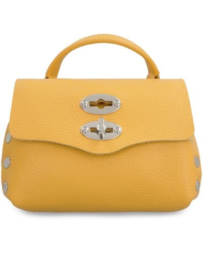 Zanellato Borsa a mano Postina SuperBaby in pelle - Giallo