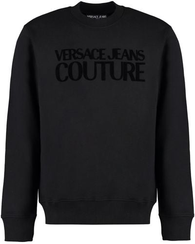 Versace Cotton Crew-neck Sweatshirt - Black