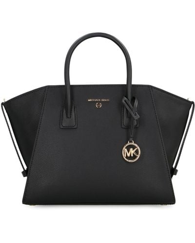 MICHAEL Michael Kors Avril Leather Handbag - Black