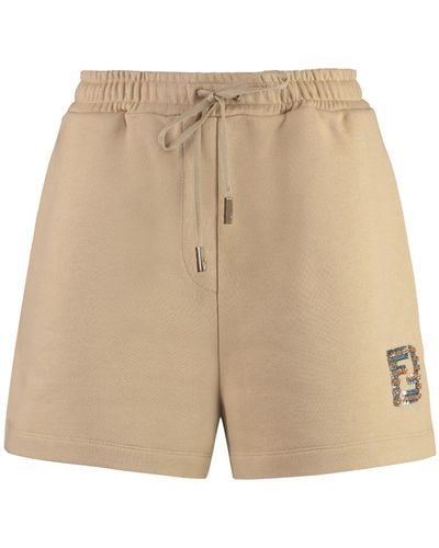 Fendi Cotton Bermuda Shorts - Natural