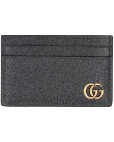 Gucci GG Marmont Leather Card Holder - Grey
