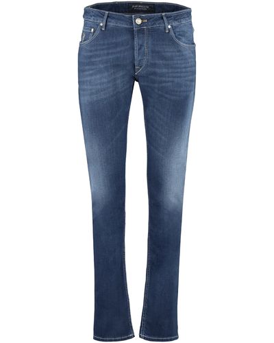 handpicked Jeans straight leg a 5 tasche - Blu