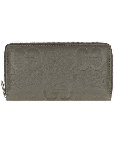 Gucci Grainy Leather Wallet - Grey