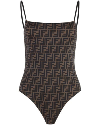 Fendi Reversible One-piece Swimsuit - Brown