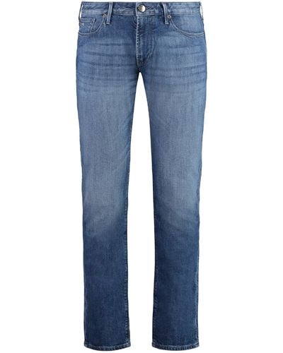 Emporio Armani 5-pocket Slim Fit Jeans - Blue