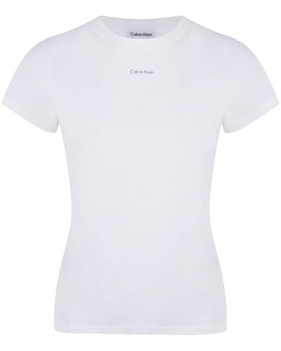 Calvin Klein Logo Print T-shirt - White