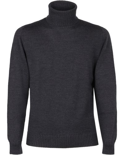 Drumohr Turtleneck Merino Wool Sweater - Black