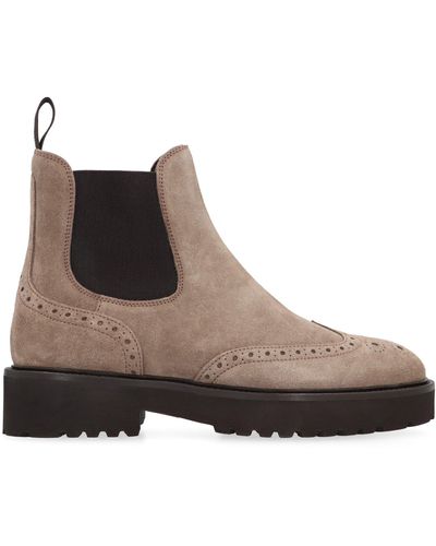 Doucal's Suede Ankle Boots - Brown