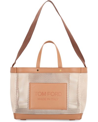 Tom Ford Mesh Tote - Brown