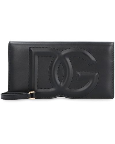 Dolce & Gabbana Leather Phone Holder - Grey