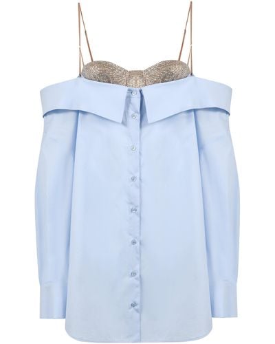 GIUSEPPE DI MORABITO Cotton Shirtdress - Blue