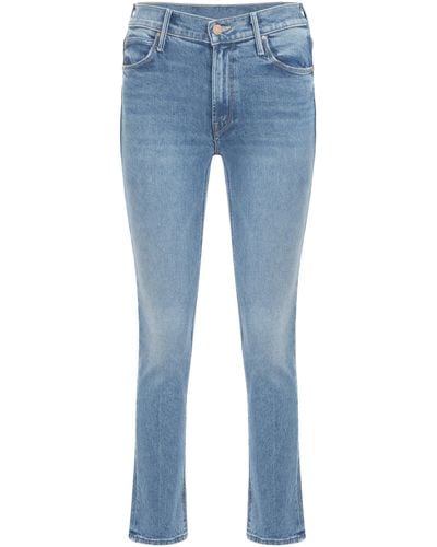 Mother Jeans straight leg The Mid Rise Dazzer Ankle - Blu