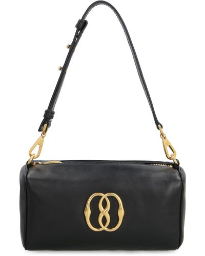 Bally Emblem Rox Leather Shoulder Bag - Black