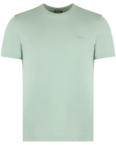 Zegna T-shirt girocollo in cotone - Verde
