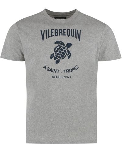Vilebrequin T-shirt in cotone con logo - Grigio