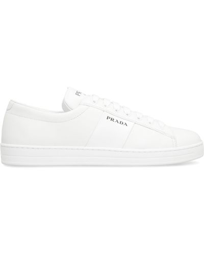 Prada Sneakers low-top in pelle - Bianco