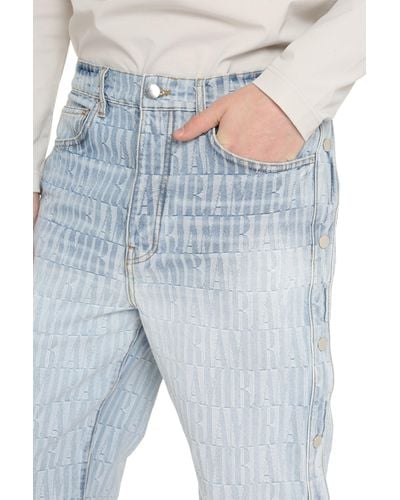 Amiri Jeans baggy Snap off - Blu