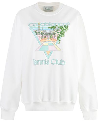 Casablanca Printed Cotton Sweatshirt - White