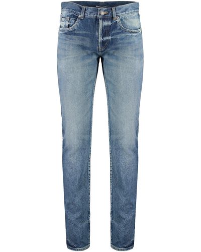 Saint Laurent Jeans slim fit a 5 tasche - Blu