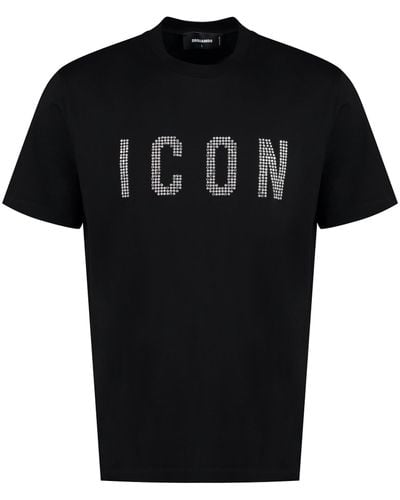 DSquared² T-shirt Icon in cotone - Nero