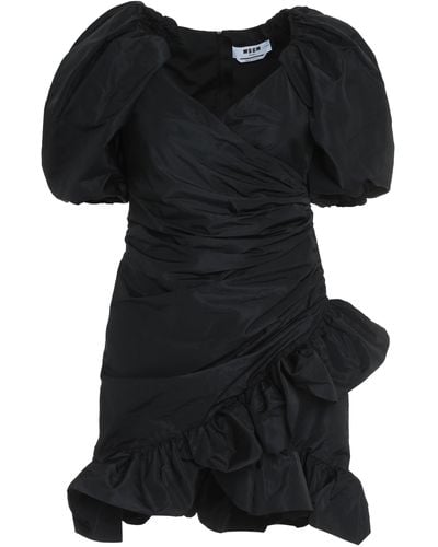 MSGM Puffed Sleeve Dress - Black