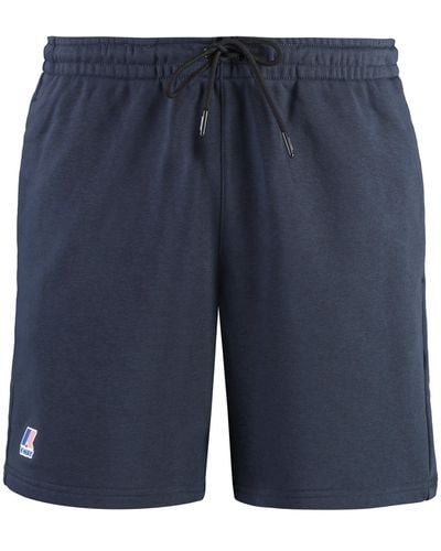 K-Way Cotton Bermuda Shorts - Blue