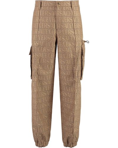 Versace Pantaloni cargo in misto cotone - Neutro