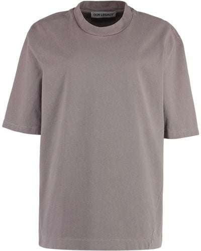 Our Legacy Big Cotton Crew-Neck T-Shirt - Grey