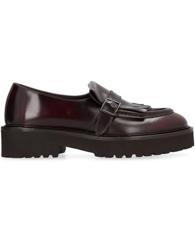 Doucal's Leather Loafers - Red