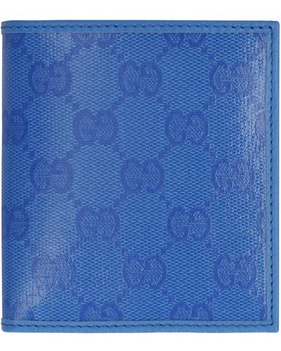 Gucci Fabric Bi-fold Wallet - Blue