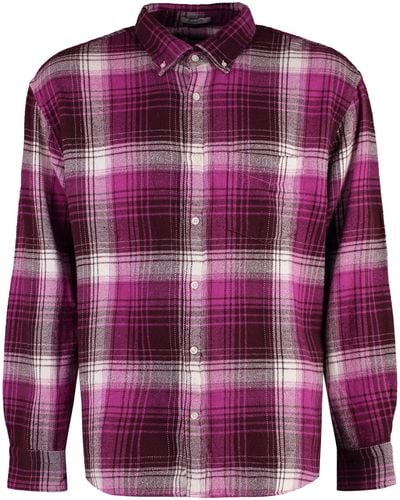 GANT Checked Flannel Shirt - Purple