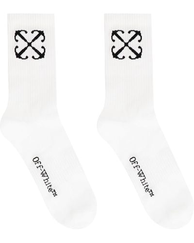 Off-White c/o Virgil Abloh Logo Cotton Blend Socks - White