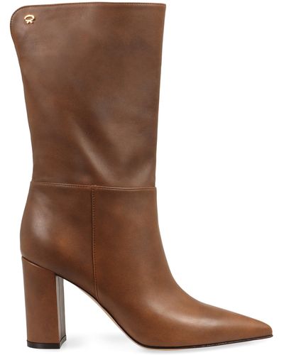 Gianvito Rossi Piper Leather Ankle Boots - Brown